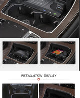 10W Wireless Phone Charger Case for Mercedes C Class Car Interior Accessory LINGLUYANG