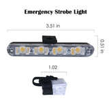 4-Panel Wireless LED Strobe Emergency Warning Light Red Blue Car Interior Accessory MAGIC COLORM
