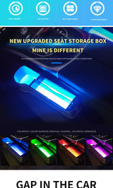 Seat Gap Storage Box with LED Light for Universal Cars Car Interior Accessory LINGLUYANG