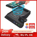 10W Wireless Phone Charger Case for Mercedes C Class Car Interior Accessory LINGLUYANG