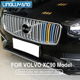 Grill Trim Sticker Set for Volvo XC90 2015-2019 Car Interior Accessory LINGLUYANG