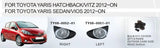 Fog Light DRL Waterproof for Toyota Yaris 2012-2014