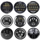 Motorcycle 7inch LED Headlight 7 H4 LED DRL Halo Ring Amber Turn Signal Headlamp For Harley Davidsion Softail Slim Fat Boy Moto