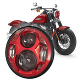 Round 5-3/4 Headlamp For Harley Honda Shadow VT 600 700 750 1100 VTX 1300 Drl  12v High/Low beam 5.75 inch Motorcycle Headlamp