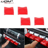 Console Switch Covers Red for Ford Mustang 2015-Up Car Interior Accessory iJDM Red
