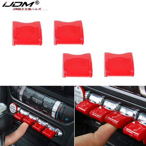 Console Switch Covers Red for Ford Mustang 2015-Up Car Interior Accessory iJDM Red