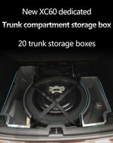 Trunk Storage Box Flocking for Volvo XC60 2018-23 Car Interior Accessory LINGLUYANG
