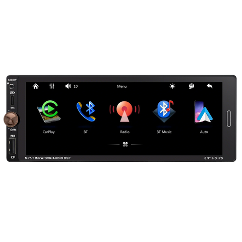 Android Head Unit Wired CarPlay Screen for Universal Vehicles Android Head Unit Bosstar 6.9inch 6286w