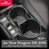 Cup Holder Protective Case Box for Peugeot 2008 e-2008 208 e-208 2019 - 2024 Car Interior Accessory | Cup Holder | Protector