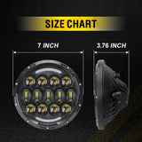7 Inch Led Headlight For Harley Davidson Sportster Softail Dyna Fat Boy