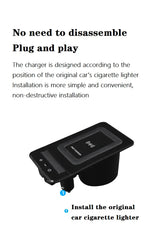 15W Fast Wireless Charger for Audi A6 C8 A7 2019 Car Interior Accessory LINGLUYANG