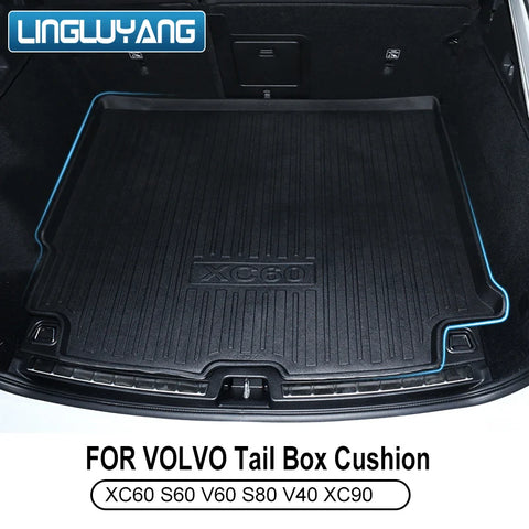 Waterproof Rubber Trunk Mat for Volvo Multi-Model Car Interior Accessory LINGLUYANG