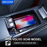Central Armrest Storage ABS for Volvo XC40 2020-2023 Car Interior Accessory LINGLUYANG