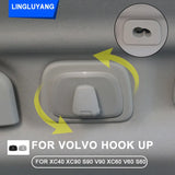 Rear Row Coat Hooks for Volvo XC60 XC90 2015-2025 Car Interior Accessory LINGLUYANG