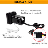 LED Hitch Receiver Brake Lamp For Trucks & SUVs 2‑Inch Car Interior Accessory iJDM