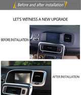 Stainless Console Frame Trim for Volvo S60 V60 Car Interior Accessory LINGLUYANG