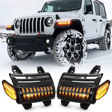 Led Turn Signal for Jeep JL Offroad Rubicon Sahara 2018+ Running Light Side Maker Lights Front Fender Flare Light Car Accesso