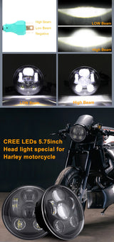 5.75 Inch LED Motorcycle Projector Headlight Led Hi/Lo Beam for Harley Sportster 1200 883 Touring Scrambler Headlamp Accessories