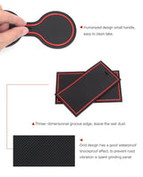Anti-Slip Gate Slot Cup Mat for Hyundai Kona 2019 - 2022 Door Groove Pad Rubber Non-Slip Pad Interior Accessories