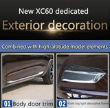 Stainless Steel Rear Bumper Trim for Volvo XC60 Car Interior Accessory LINGLUYANG