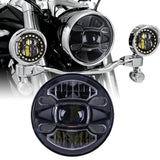 7 Inch H4 LED Moto Headlight For Harley Davidson Softail Slim Fat Boy