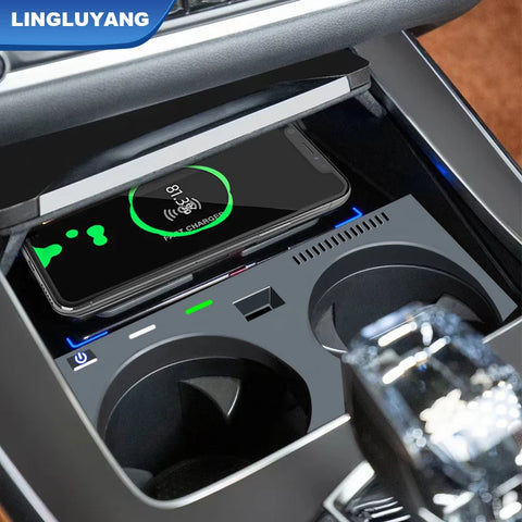 15W Wireless Charger for BMW X5 G05 X6 G06 2019 Car Interior Accessory LINGLUYANG