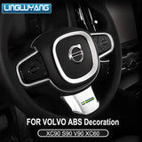 Decorative Steering Wheel Frame ABS for Volvo XC60 XC90 Car Interior Accessory LINGLUYANG