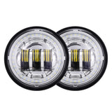 4 5inch fog light motorcycle led Chrome Black  1 Pair 4.5“ 4 1/2 inch LED Fog Passing Auxiliary light For Touring Electra Glide