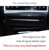 Tesla Model X Model S Central Console Storage Box Car Interior Accessories Container Store Content Drawer Box Armrest Box Sto