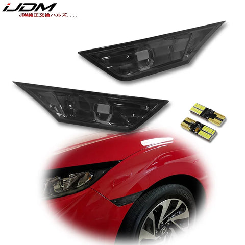Smoked LED Side Markers For Honda Civic 10th Gen Car Interior Accessory iJDM