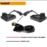 Rear Bumper Reflector Light for Jeep Wrangler JL 2018-up Car Interior Accessory iJDM