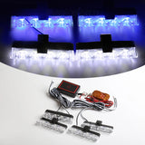 4-Panel Wireless LED Strobe Emergency Warning Light Red Blue