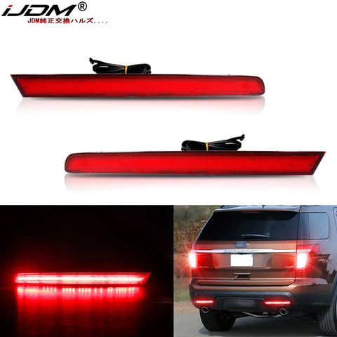 Rear Fog LED Bumper Reflectors for Ford Explorer 11-15 Car Interior Accessory iJDM
