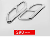 Stainless Exhaust Tip Covers For Volvo XC90 S90 V90 Car Interior Accessory LINGLUYANG