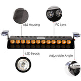 12 LED Strobe Warning Light Universal Auto Windshield LED Ambient Light MAGIC COLORM