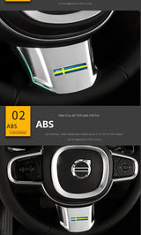 Decorative Steering Wheel Frame ABS for Volvo XC60 XC90 Car Interior Accessory LINGLUYANG