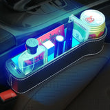 Seat Gap Storage Box with LED Light for Universal Cars Car Interior Accessory LINGLUYANG