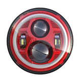 Motorcycle 7inch LED Headlight 7 H4 LED DRL Halo Ring Amber Turn Signal Headlamp For Harley Davidsion Softail Slim Fat Boy Moto
