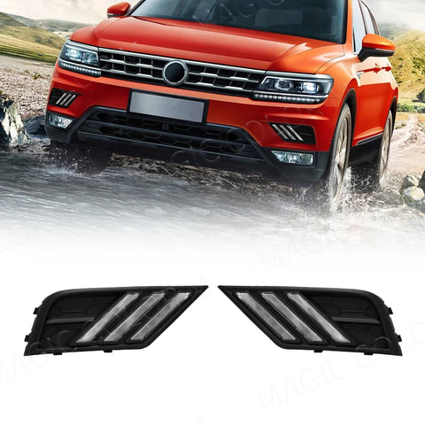 LED Fog Lamp DRL for VW Tiguan 2017-2019 with Signal LED Ambient Light MAGIC COLORM