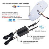 RGBW LED DRL Board Lights for 2013-2014 Ford Mustang Car Interior Accessory iJDM