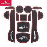 NISSAN juke 2013 2014 2015 2016 Anti-Slip Gate Slot Mat Interior Accessories Rubber Coaster Car sticker Interior Auto Accesso