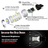 T20 7443 LED Turn Signal Bulbs for Universal Cars Car Interior Accessory iJDM