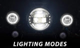 Moto Set For Harley Davidson Classic Street Glide Fat Boy Road King Heritage Softail Motorcycle Headlight Set ANGLELITE