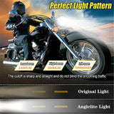 7 Inches H4 LED Moto Headlight Round For JeepJK TJ Touring Lada 4x4 Car Interior Accessory Anglelite