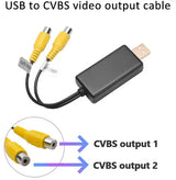 USB to CVBS Video Adapter for Universal Car Stereo Car Interior Accessory OEM