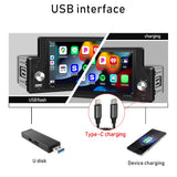1Din Wireless CarPlay MP5 Player 5.9 Inch Touch Screen Android Head Unit Bosstar