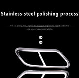 Stainless Exhaust Tip Cover for Volvo XC60 Car Interior Accessory LINGLUYANG