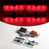 4-Panel Wireless LED Strobe Emergency Warning Light Red Blue