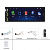 Single Din Car Stereo Wireless CarPlay Touch Screen Universal Android Head Unit OEM
