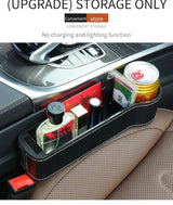 Seat Gap Storage Box with LED Light for Universal Cars